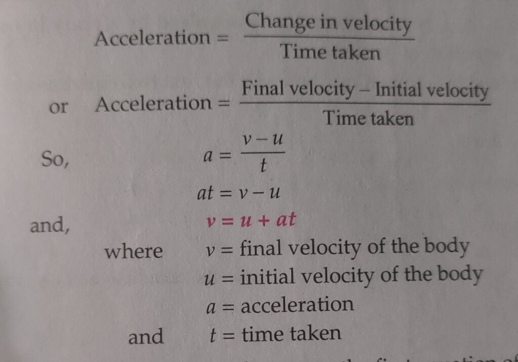 What Is The Equation Of Uniformly Accelerated Motion Class 9 Build Up Education 4507